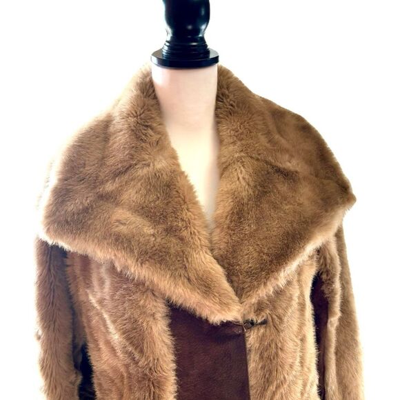 Tissavel Faux Fur Suede Jacket | Vintage | Bohemian, Fully Lined | Fits like Med - Picture 2 of 9